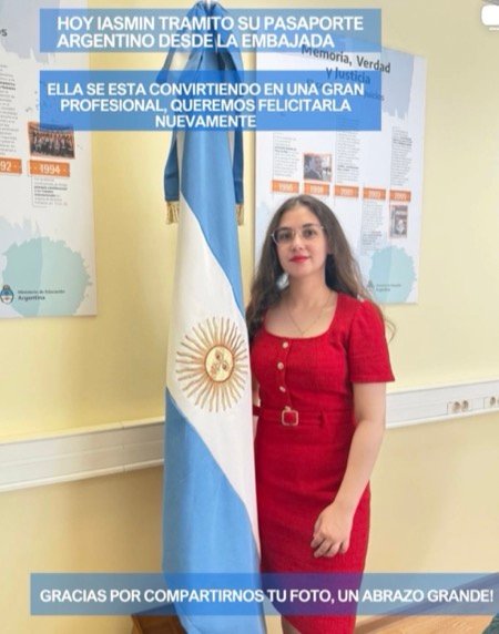 Iasmin — Argentine passport from the embassy