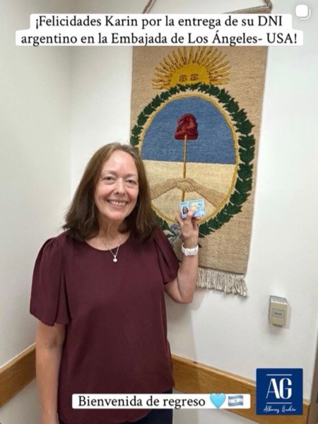 Karin — DNI delivered at the Los Angeles consulate